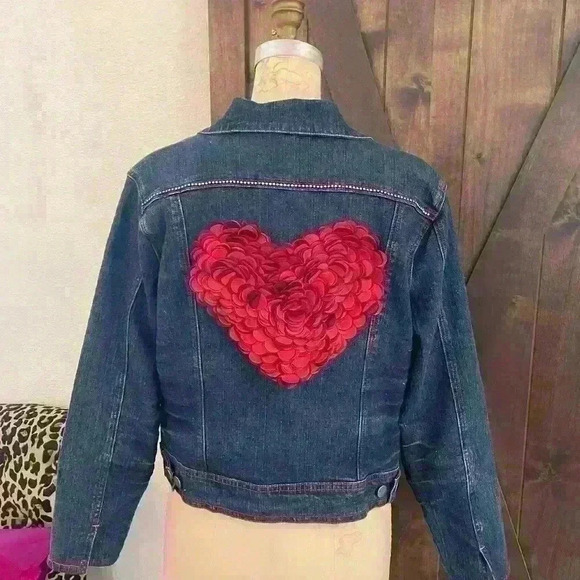 rekindle89 Jackets & Blazers - Custom repurposed Zanani Jean Jacket Size Medium